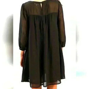 Black Double Layered Flowy H&M Dress with gold Zipper (Maternity) - size 4